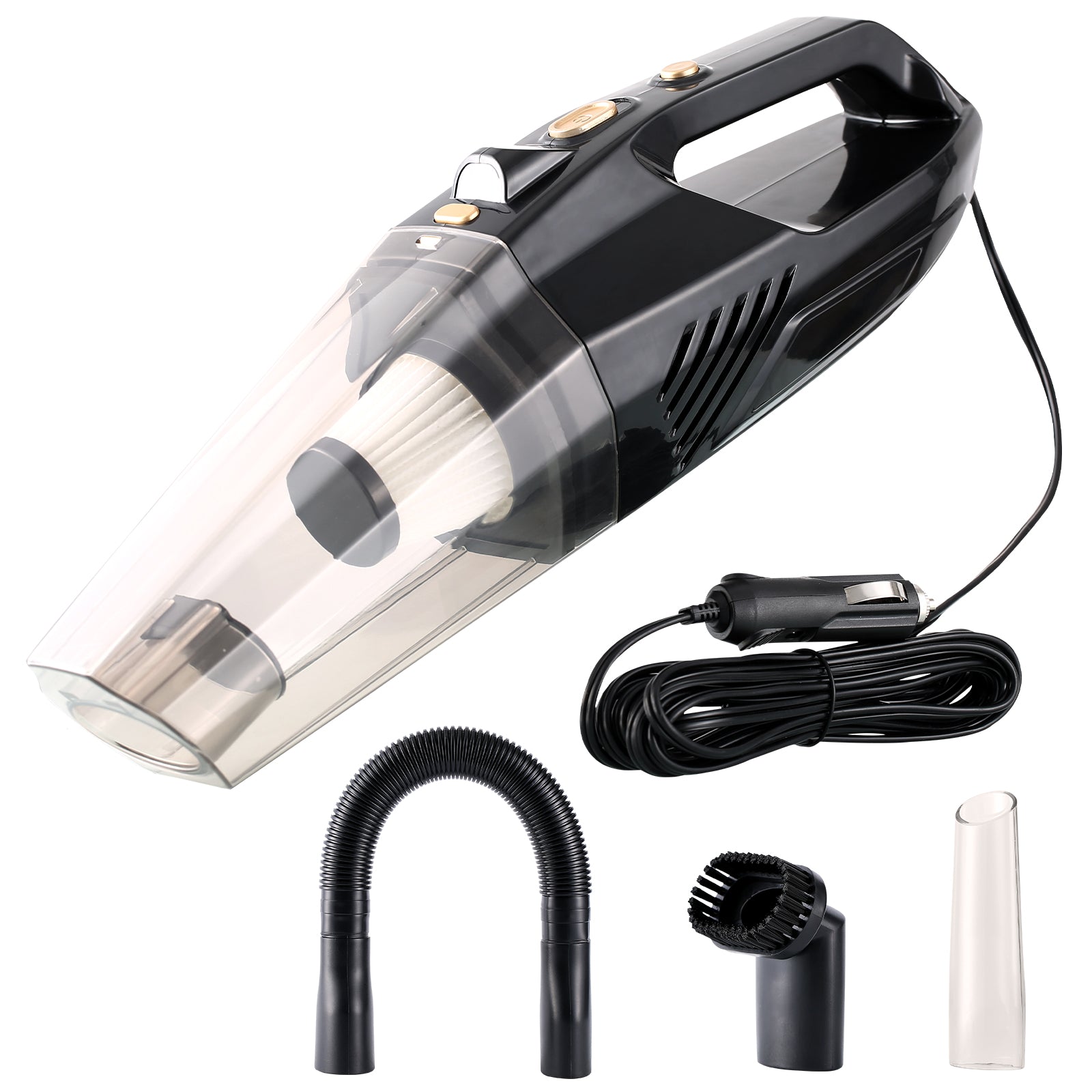 1 Set Car Vacuum Cleaner 120w Deep Cleaning Home Car Dual Use Hand