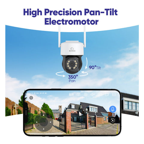 10 Channel PT Wireless Security Camera System, 5MP NVR w/ 10.1'' LCD Monitor, 3MP Pan & Tilt IP Cameras, Color Night Vision, Smart Auto Tracking, Two-Way Voice Intercom, Customized Motion Areas, Work with Alexa