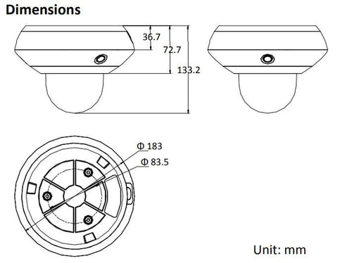 PT3 Mini PanoVu DS-2PT3326IZ-DE3 2MP Varifocal Mini-PTZ Network IP Camera