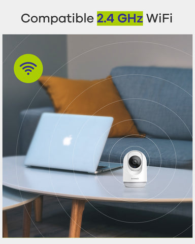 Certified Refurbished Q2 - 1080p Wireless Pan Tilt IP Camera, Two-Way Audio, Human Motion Detection, One-Touch Security Alarm, Support Cloud & Max. 128 GB Local Storage, Works with Alexa