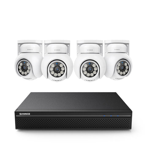 8 Channel 4K PoE PT Security Camera System, 8MP Pan & Tilt IP Cameras, Smart Person/Vehicle Alerts, 2-Way Audio